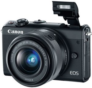 Canon-EOS-M100-black-w-efm15-45-flash