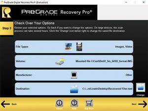 ProGrade Digital Recovery Pro 3-Step-Locations