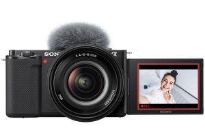 10 Enthusiast Mirrorless Cameras-16th rudy awards Sony-ZV-E10-front-w-lcd