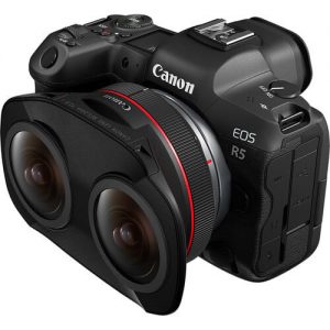 Canon-EOS-R5-w-dual-fisheye-lens-Kokomo