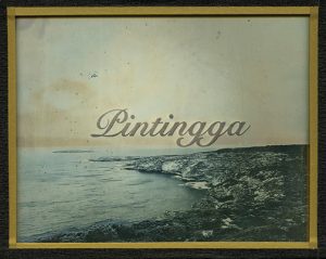 James Tylor's wordk We-Call-This-Place-(Pintingga)-2020,-Daguerreotype-with-engraved-text,-10-x-12.5cm