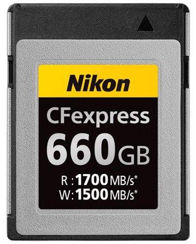 Nikon Z 9 Cinema & Video Production Capabilities Nikon-MC-CF660G-CFexpress-Card