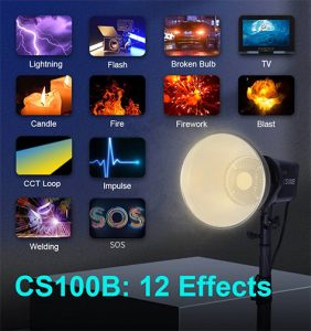 Sirui-CS100B-effects-Sirui 100W Series LED Monolights 