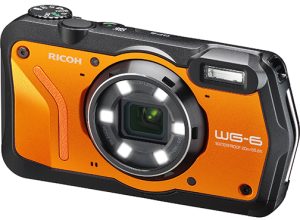 Ricoh-WG-6-orange-left-outdoor adventure cameras